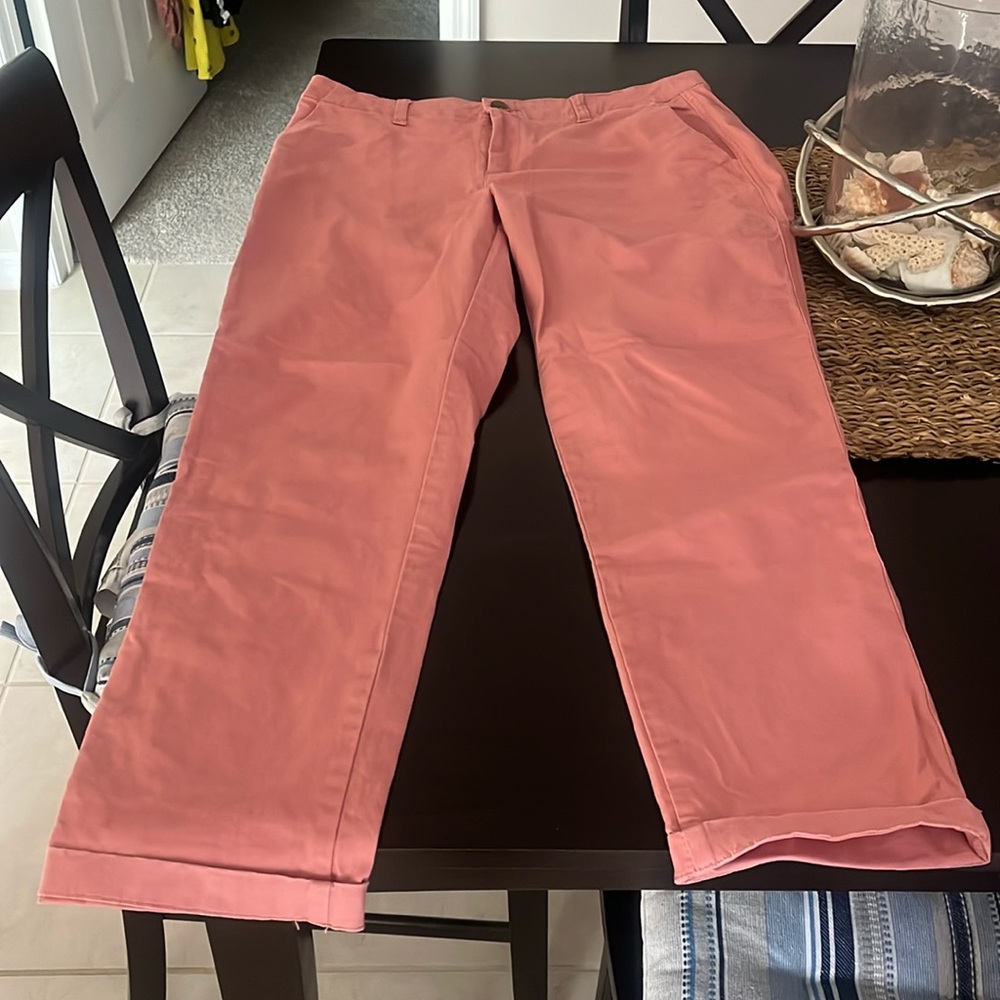 Salmon pink girlfriend khaki's
